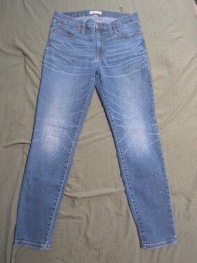 Madewell High Rise Skinny Blue Denim Jeans Size 30 Light Wash Stretch